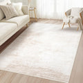 Area Rugs 8x10 Living Room: Washable Rug Modern Abstract Large Rugs Soft Non Slip Neutral Rug Stain Resistant Indoor Carpet for Bedroom Kitchen Dining Room Table Nursery Home Office Rugs(Beige,8'x10')