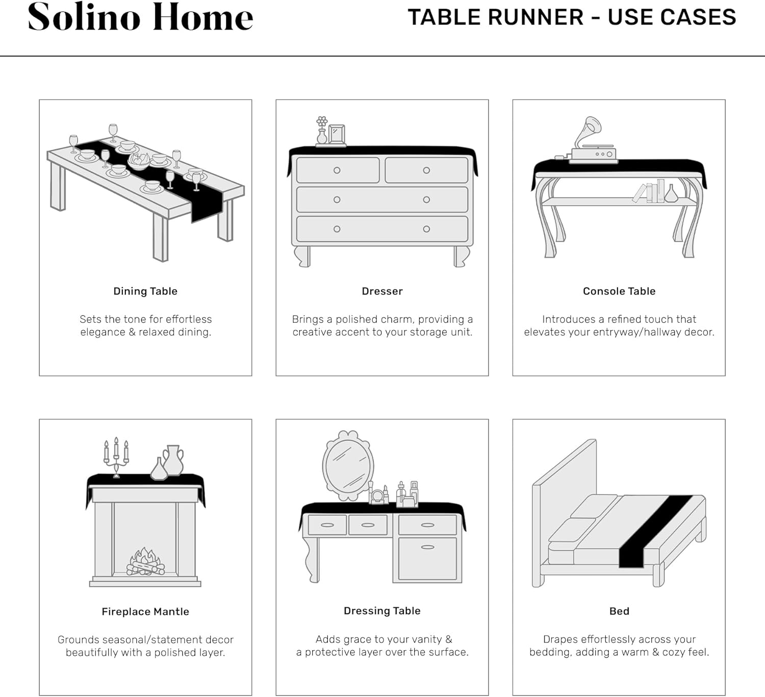 Solino Home Linen Hemstitch Table Runner 120 Inches Long - 100% Pure Linen Light Natural Table Runner 14 x 120 Inch for Spring, Easter - Classic Hemstitch