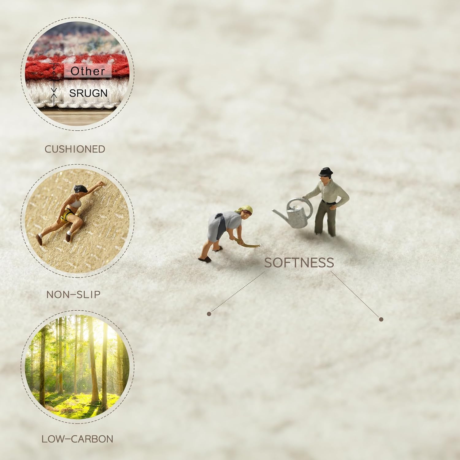 Srugn Washable Rugs 8x10 Area Rugs for Living Room,Ultra Soft Faux Wool Retro Rugs for Bedroom,Dining Room,Non Slip&Non-Shedding Low Pile Vintage Print Rug Indoor Large Carpets for Home Office Decor