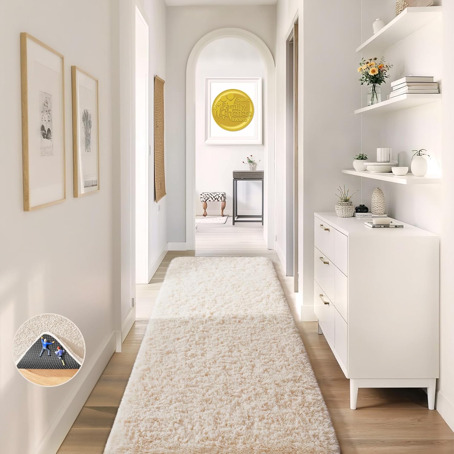 Ophanie Area Rugs 9x12 Living Room, Large Grey Bedroom Carpet, Big Shag Indoor Thick Soft Nursery Rug, Gray Fluffy Carpets for Boy and Girls Room Dorm Home Decor Aesthetic