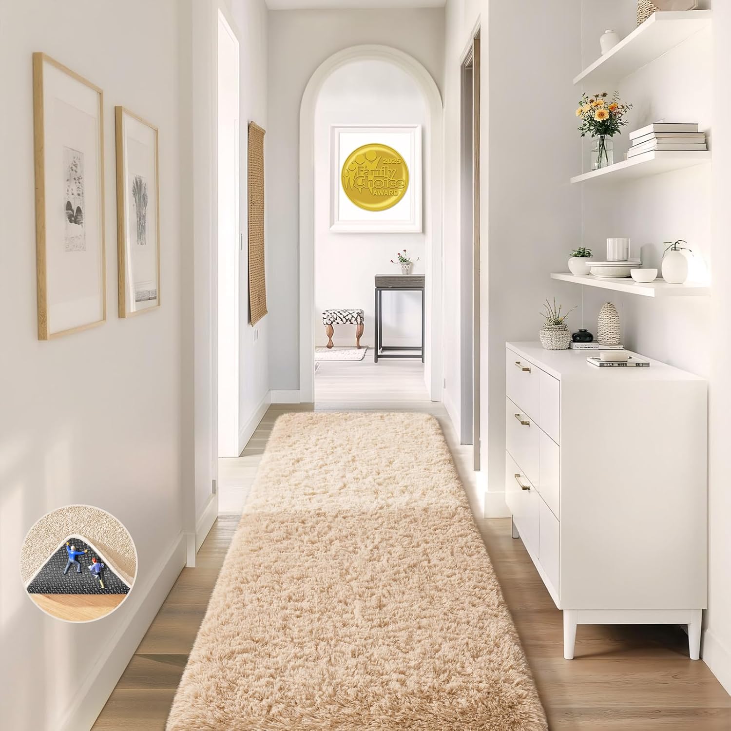 Ophanie Area Rugs 9x12 Living Room, Large Grey Bedroom Carpet, Big Shag Indoor Thick Soft Nursery Rug, Gray Fluffy Carpets for Boy and Girls Room Dorm Home Decor Aesthetic