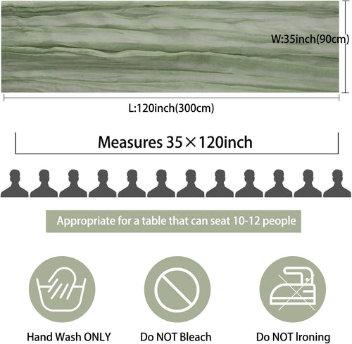 12 Pack 10Ft Cheesecloth Table Runner 35x120 Inch Boho Gauze Table Runner Cheese Cloth Long Romantic Table Runners for Wedding Bridal Shower Birthday Party Table Decor (Dusty Sage Green)