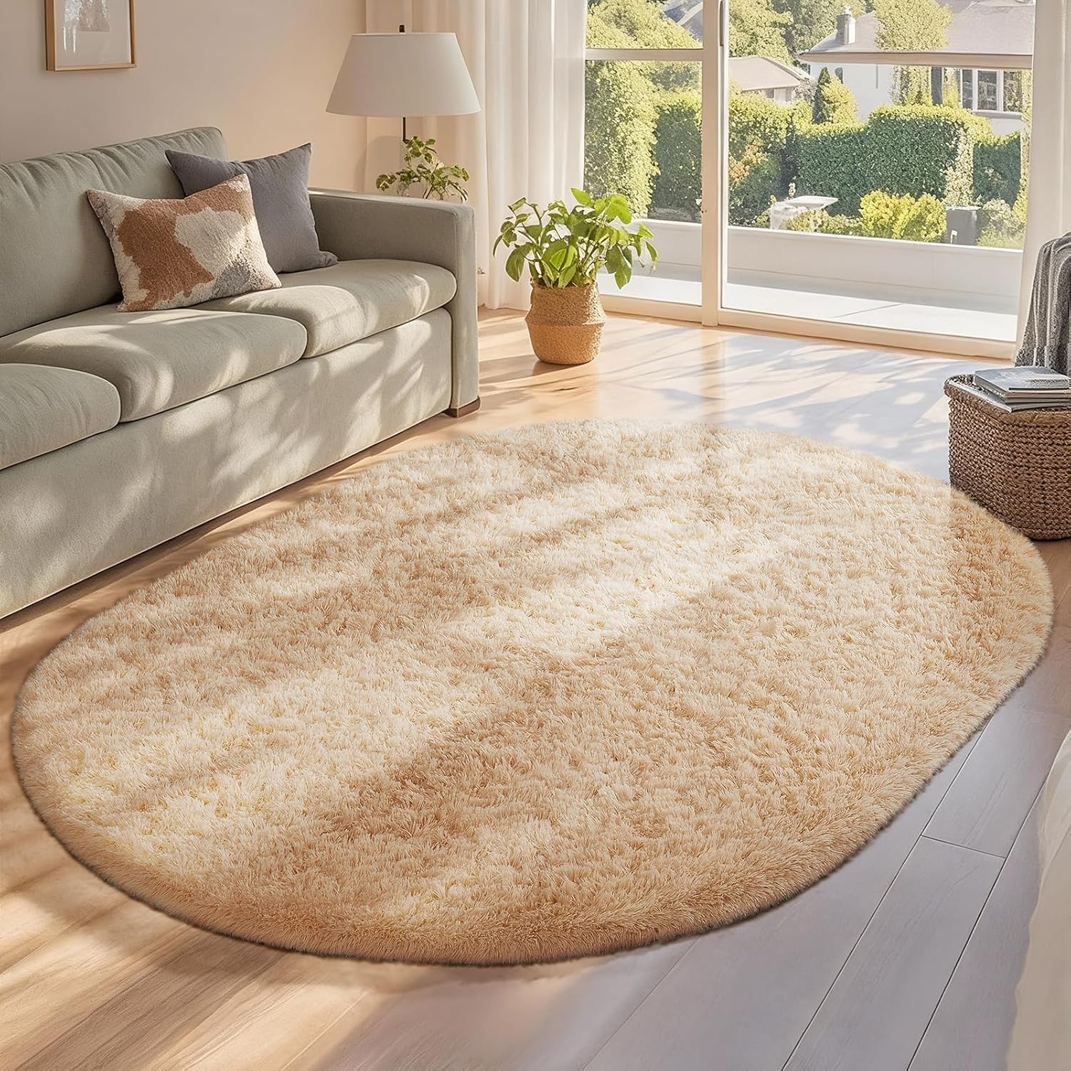 Ophanie Area Rugs 9x12 Living Room, Large Grey Bedroom Carpet, Big Shag Indoor Thick Soft Nursery Rug, Gray Fluffy Carpets for Boy and Girls Room Dorm Home Decor Aesthetic