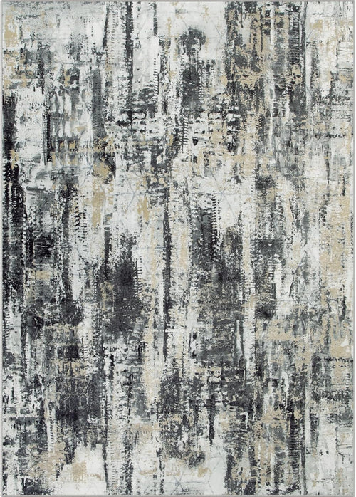 8x10 Area Rugs Washable Rug: Large Modern Abstract Living Room Rug Soft Anti-Skid Thin Carpet Indoor Floor Non-Shedding Carpets for Bedroom Dining Farmhouse Nursery Home Office Black Grey Gold