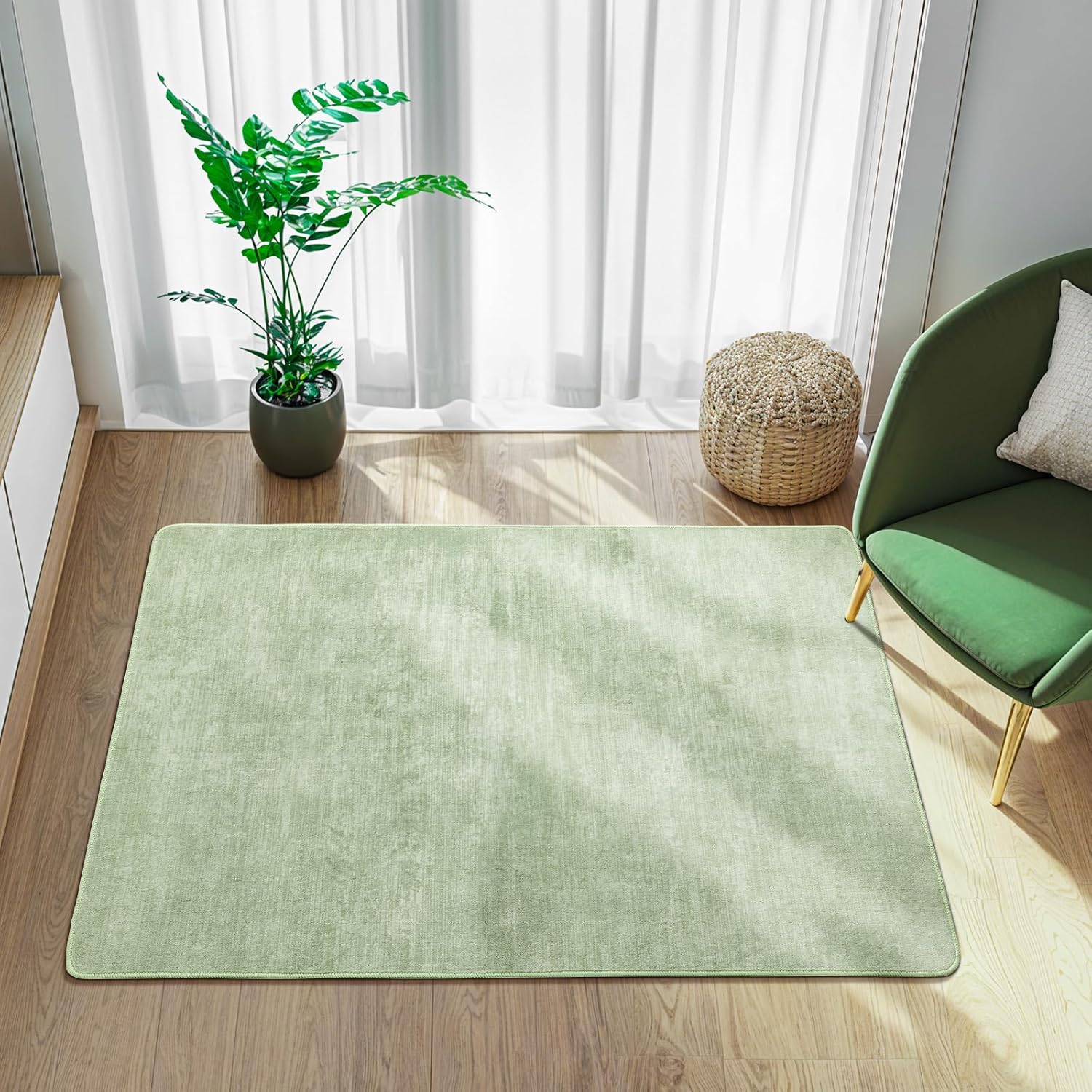 LIANLAM Washable Rug 8x10 Area Rugs for Living Room - Stain Resistant Non-Slip Backing Boho Rug for Bedroom,Durable & Ultra-Thin Vintage Large Area Rug(8x10,Black)